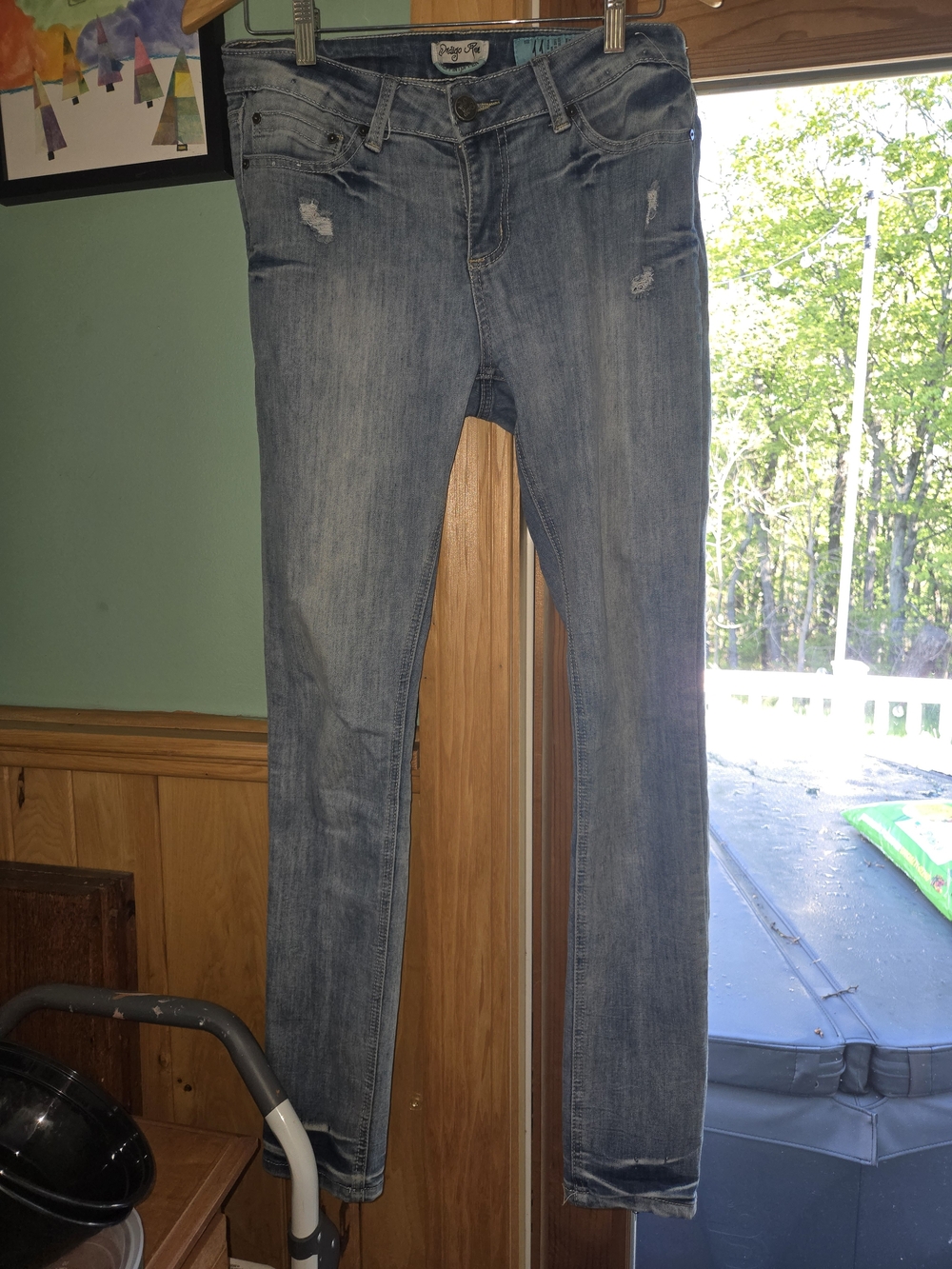 Indigo Rein Light Blue Distressed Skinny Jeans